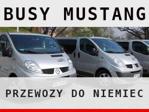 Busy Mustang przewozy do Niemiec - baner reklamowy
